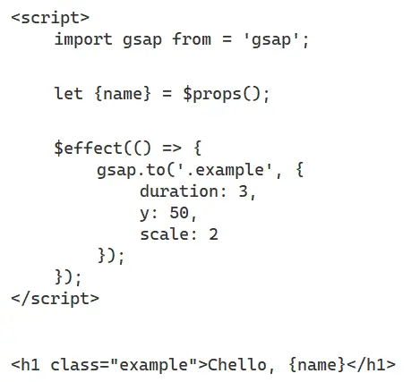 effect rune syntax with gsap